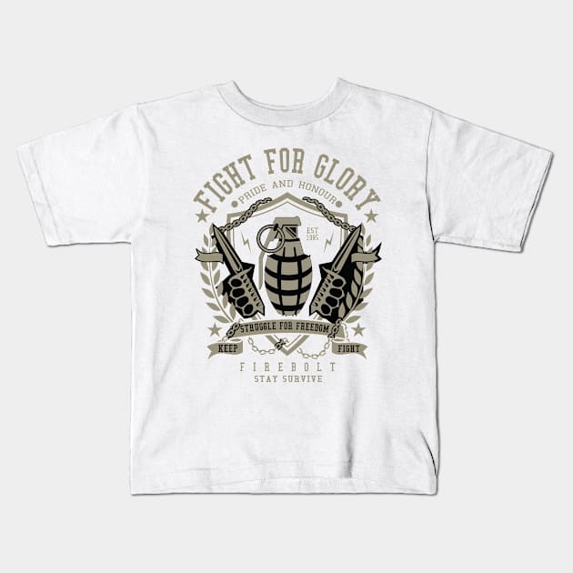 Fight For Glory Kids T-Shirt by PaunLiviu